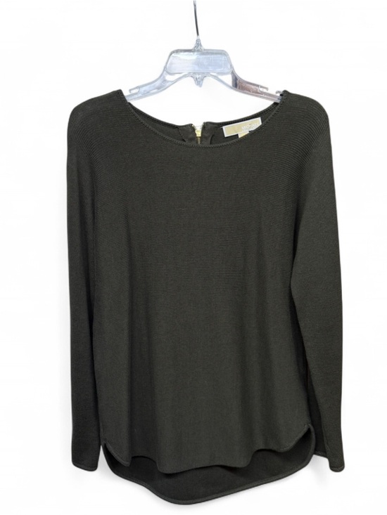 Michael Kors Tops - Michael Kors Olive Green Ribbed High-Low Sweater with Back Zipper - Small